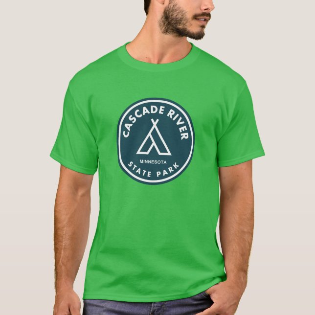 Cascade River State Park Minnesota Tent T-Shirt (Front)