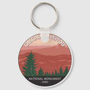 Cascade Siskiyou National Monument Oregon Vintage Key Ring