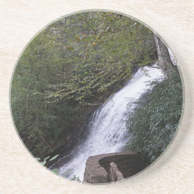 Cascade Waterfall in the Blue Ridge Mountains Coaster (Front)