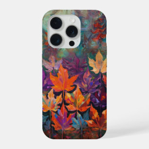 Cascading Autumn Leaves, Colourful Fall Design iPhone 15 Pro Case