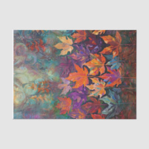 Cascading Autumn Leaves, Colourful Fall Design Tissue Paper