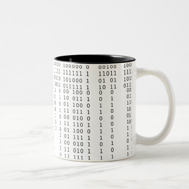 Cascading Binary Two-Tone Coffee Mug (Right)