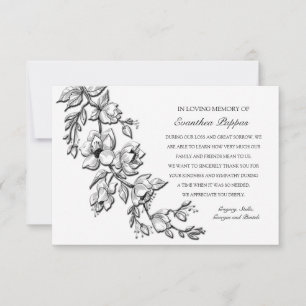 Cascading Branch Sympathy Thank You Card