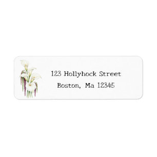 Cascading Calla Return Address Label