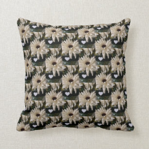 Cascading Flowers & Hearts Cushion