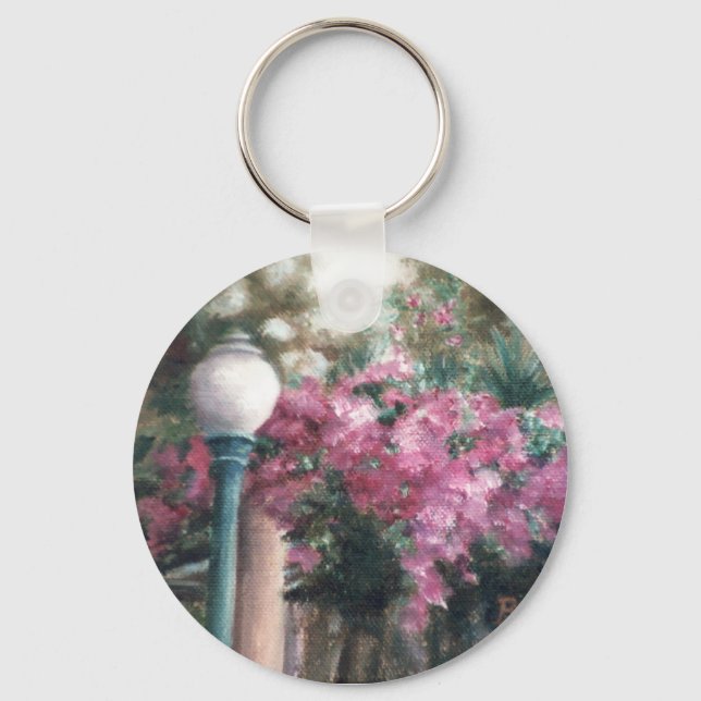 Cascading Flowers keychain (Front)