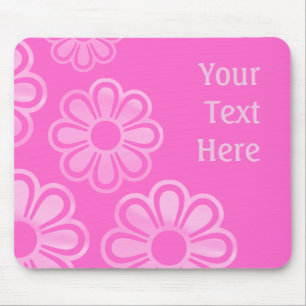 Cascading Flowers - Pink Mouse Pad