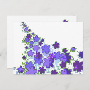 Cascading Flowers Postcard Template