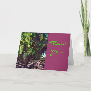 Cascading Grapes Thanks Thank You Card