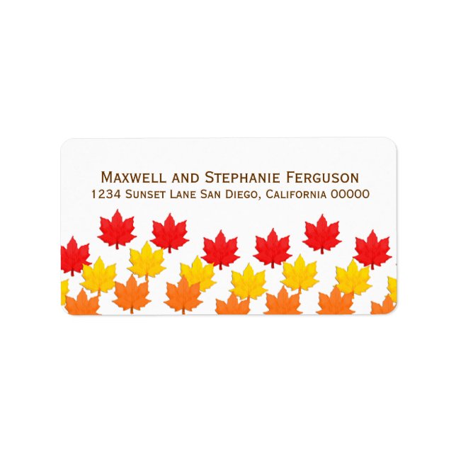 Cascading Leaves Address Labels (Front)