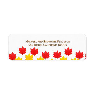 Cascading Leaves Return Address Labels