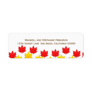 Cascading Leaves Return Address Labels