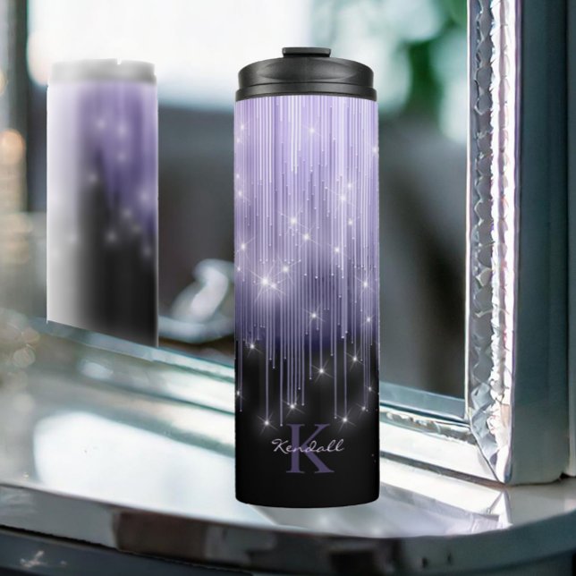 Cascading Lights Monogram Violet ID789 Thermal Tumbler (Creator Uploaded)