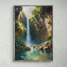 Cascading Majesty: Jungle Cliff Waterfall