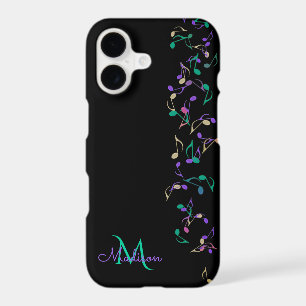 Cascading Music Notes Monogram iPhone X Case