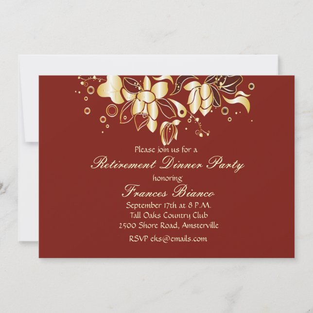 Cascading Orchids Invitation (Front)