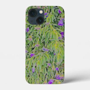CASCADING PURPLE FLOWERS  AMID GREEN FOLIAGE iPhone 13 MINI CASE
