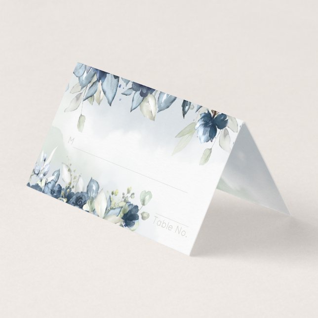 Cascading Roses Wedding Guest Table Seating Card (Front)