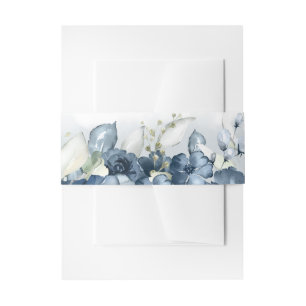 Cascading Roses Wedding Invitation Suite Belly Band