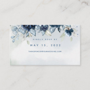 Cascading Roses Wedding Online RSVP Card