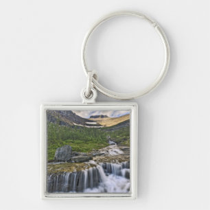 Cascading stream, Glacier National Park, Key Ring