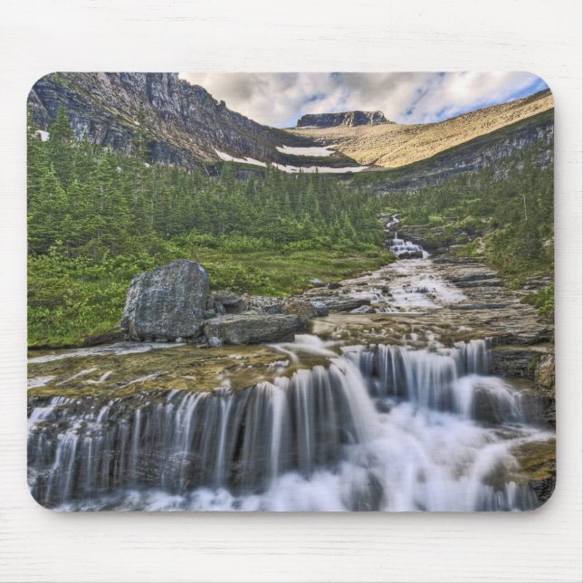 Cascading stream, Glacier National Park, Mouse Pad (Front)