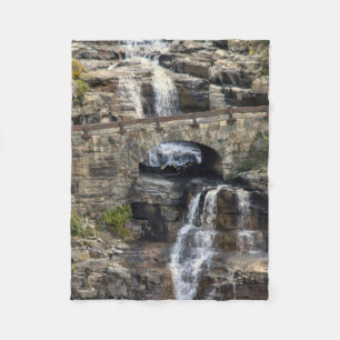 Cascading Through Stone Fleece Blanket