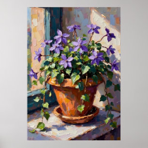 Cascading Tradescantia plant Poster