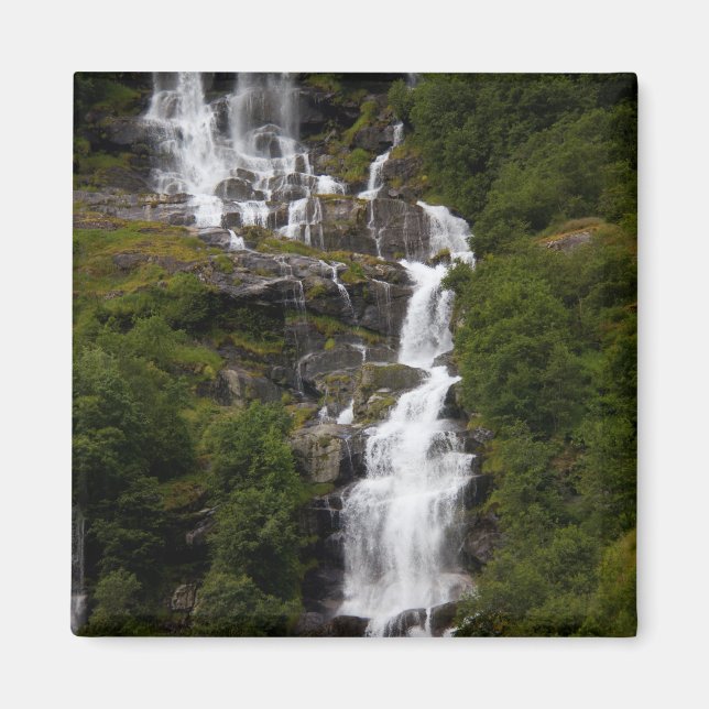 Cascading Volefossen Waterfall Magnet (Front)