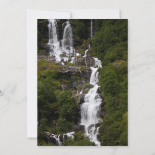 Cascading Volefossen Waterfall Thank You Card