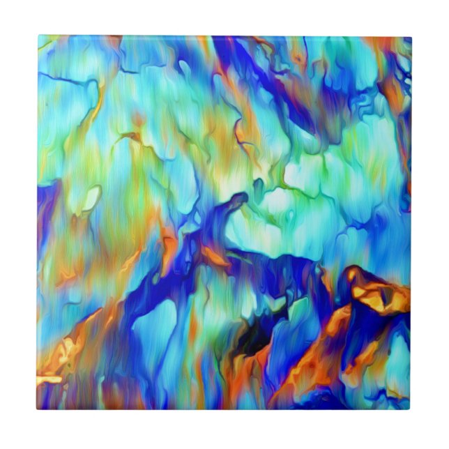 Cascading Waterfall Ceramic Tile (Front)