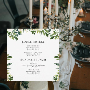 Cascading White Floral Square Invitation