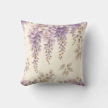 Cascading Wisteria Floral Pattern.Modern Outdoor