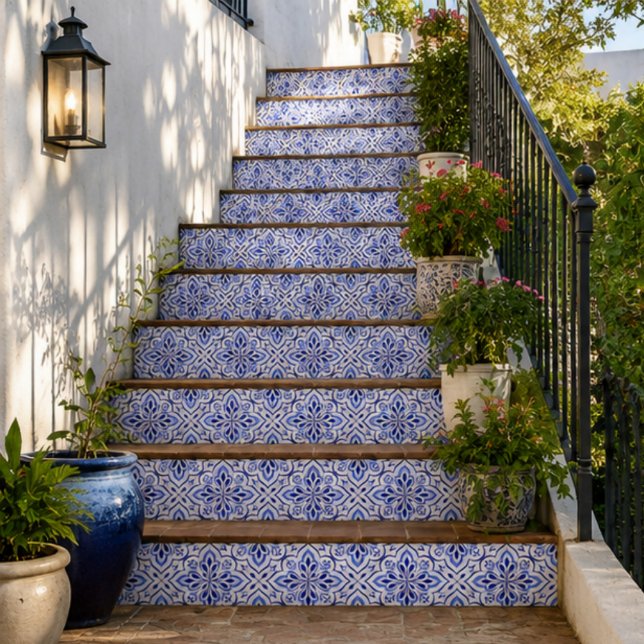 Cascais Elegance Delicate Blue Mediterranean Ceramic Tile (Creator Uploaded)