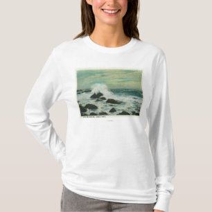 Casco Bay, MaineSurf and Beach Rocks T-Shirt