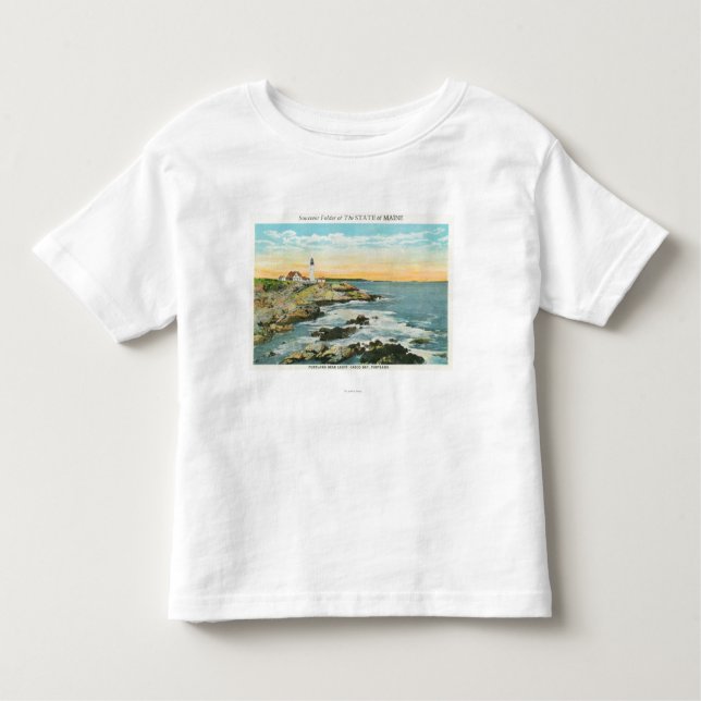 Casco Bay View of the Portland Head Lighthouse Toddler T-Shirt (Front)