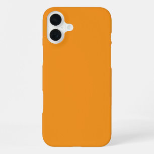 case features a vibrant, warm orange hue paired