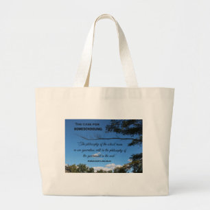 Case for Homeschooling Large Tote Bag