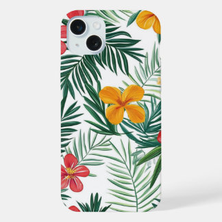 Case for IPhone with tropical leaves