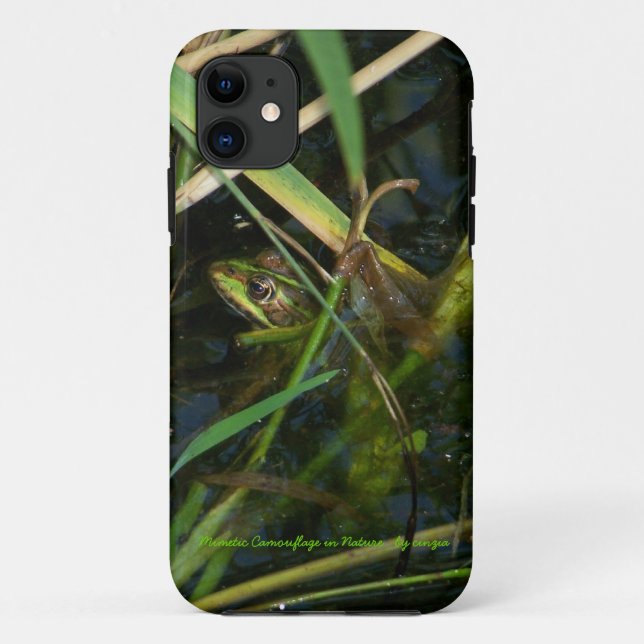 Case iPhone 5 with picture of a green mimetic frog (Back)