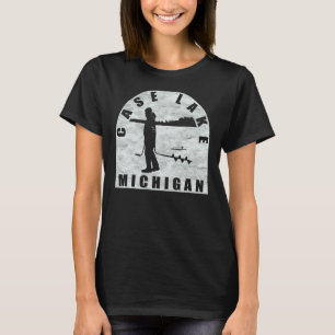 Case Lake Ice Fishing Michigan T-Shirt