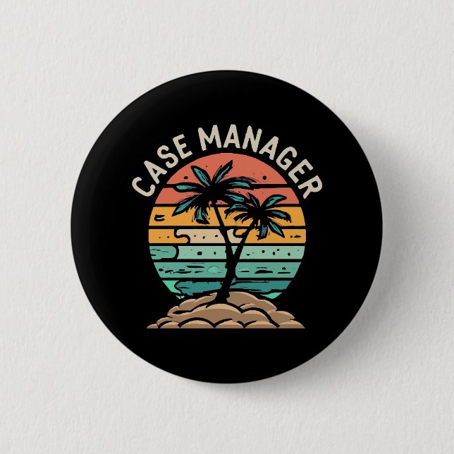 Case manager 6 cm round badge (Front)