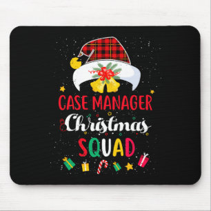 Case Manager Christmas Squad Santa Hat Matching Pr Mouse Pad