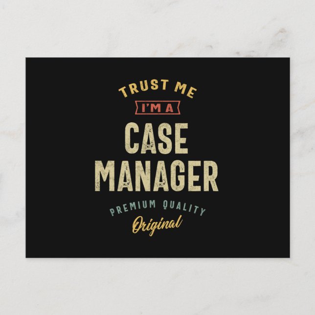 Case Manager Job Title Men Women Gift Postcard (Front)