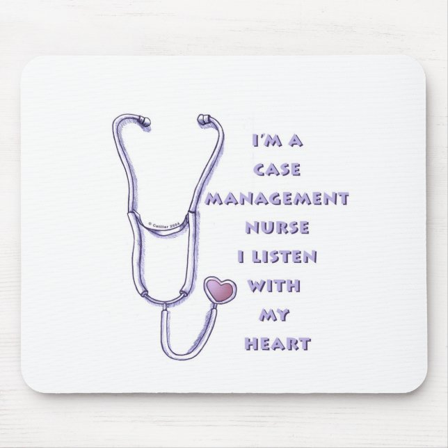 Case Manager Nurse Heart Mouse Pad (Front)