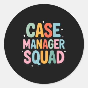 Case Manager Squad Classic Round Sticker