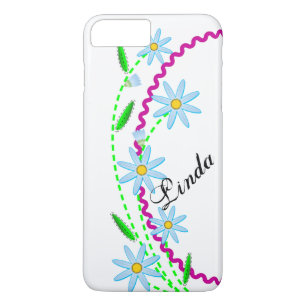 Case-Mate Barely There Plus iPhone 7 Blue Flowers iPhone 8 Plus/7 Plus Case