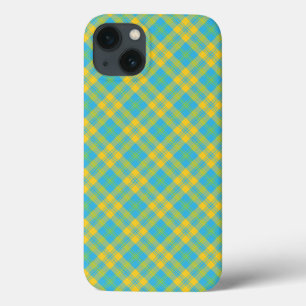 Case-Mate Ipad Mini Case: Blue Yellow Green: Plaid iPhone 13 Case