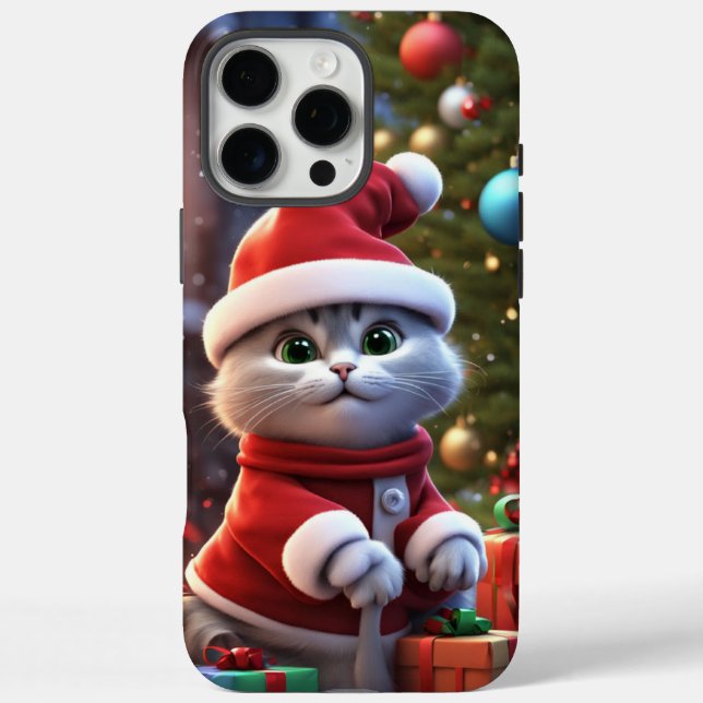 Case-Mate Phone Case, Cute kitten Christmas Design Case-Mate iPhone Case (Back)