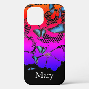 CASE MATE RAINBOW FLOWERS ANTIQUE LACE CUSTOM NAME